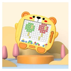BitFeex Magnetic Drawing Board with Pen and Pattern Book Dots Board