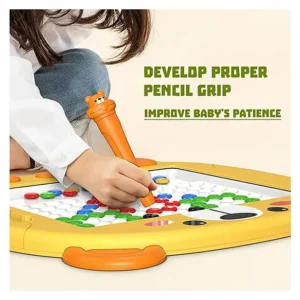 BitFeex Magnetic Drawing Board with Pen and Pattern Book Dots Board