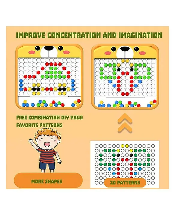 BitFeex Magnetic Drawing Board with Pen and Pattern Book Dots Board - Image 6