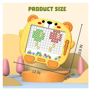 BitFeex Magnetic Drawing Board with Pen and Pattern Book Dots Board