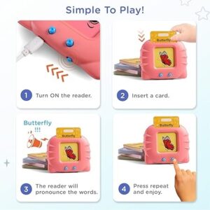Play Nation Rechargeable Talking Flash Cards Learning and Educational Toys| Kids Reading Machine with 112 Cards|Montessori Toys|Gifting|BIS Certified
