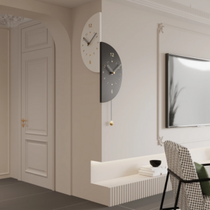 Double Sided Corner Wall Clock