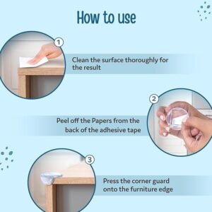 Transparent Silicone Corner Protectors – Baby Safety Edge Guards (Pack of 10)