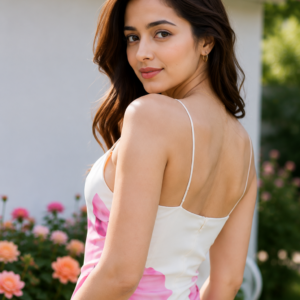 Pink Blossom Midi Dress