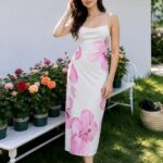 Pink Blossom Midi Dress